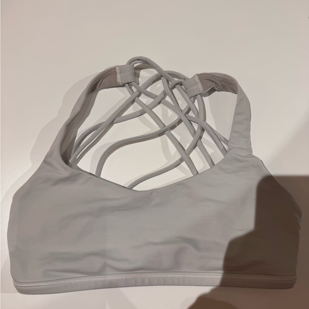 Lululemon Athletica Light Gray Strappy Sports Bra